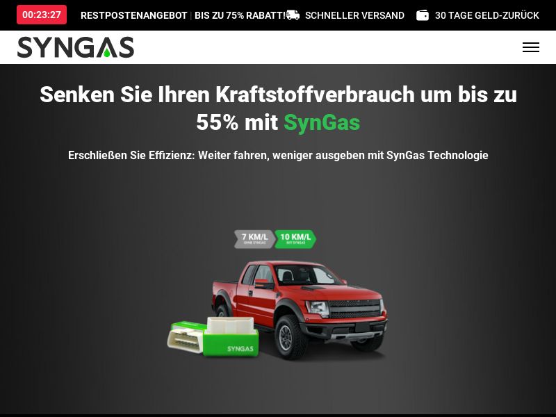 SynGas OBD Fuel Saver - DTC [DE,AT,CH] (Social,Banner,Native,Push,SEO,Search,Brand Bidding) - CPA