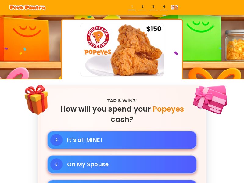 PerkPantry Popeye's $150