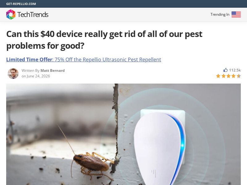 ! NEW OFFER - Repellio Pest Repeller Sound - Advertorial [INTL] (Social,Banner,Native,Push,SEO,Search,Brand Bidding) - CPA 