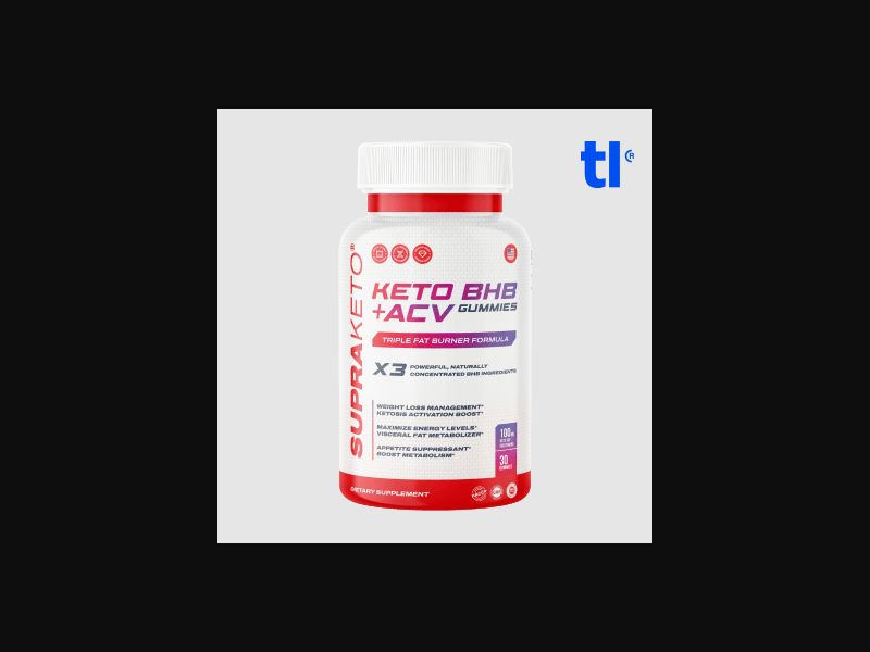 Supra KETO BHB + ACV Gummies H (Straight Sale) (FR page) - weightloss - CPS - SS - Nutra