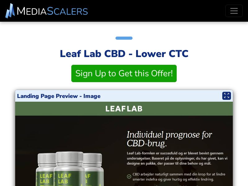Leaf Lab CBD - Lower CTC (Event Tracking) [DK]