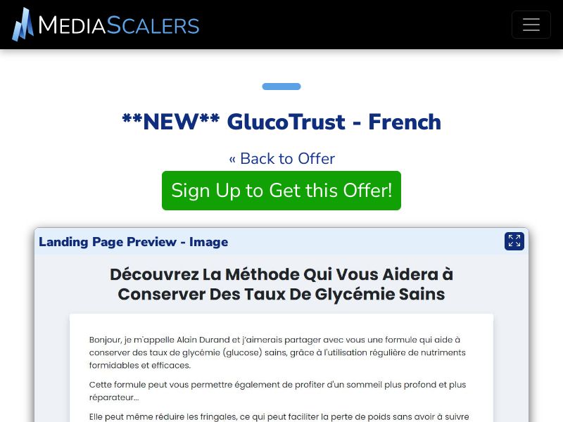 GlucoTrust - French {+VSL, TSL, DTC} [FR, CA, BE, CH, LU, US, DE, +171 More]
