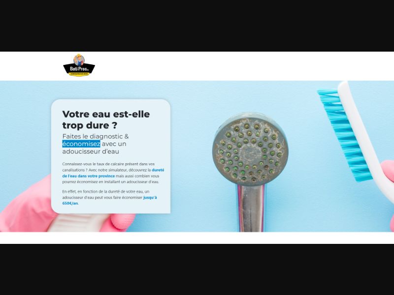 [WEB+MOB] Bati-Pros – Is your water too hard? (Water Softener) /BE(FR) SOI [Approval Required]