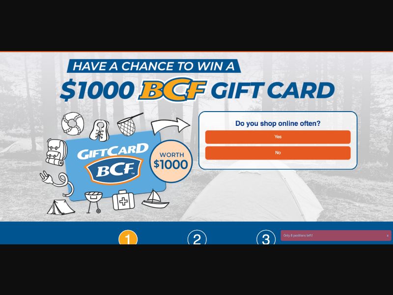 AU - Quiztionnaire - BCF Giftcard $1000 - (CPL)