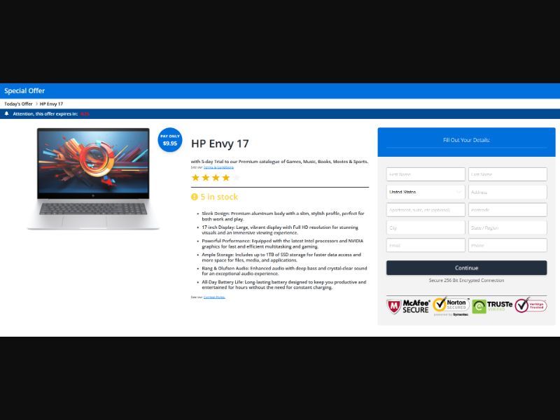 US - In-House - CC Submit - Win HP Laptop