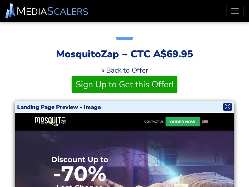MosquitoZap ~ CTC A$69.95 {+DTC, Alt-Landers} (Event Tracking) [AU]