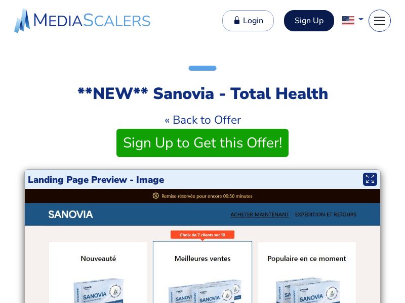 Sanovia - Total Health {+DTC} (Event Tracking) [FR, CH]