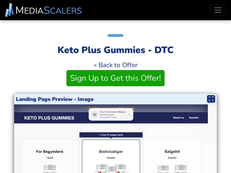 Keto Plus Gummies - DTC (Event Tracking) [DK]