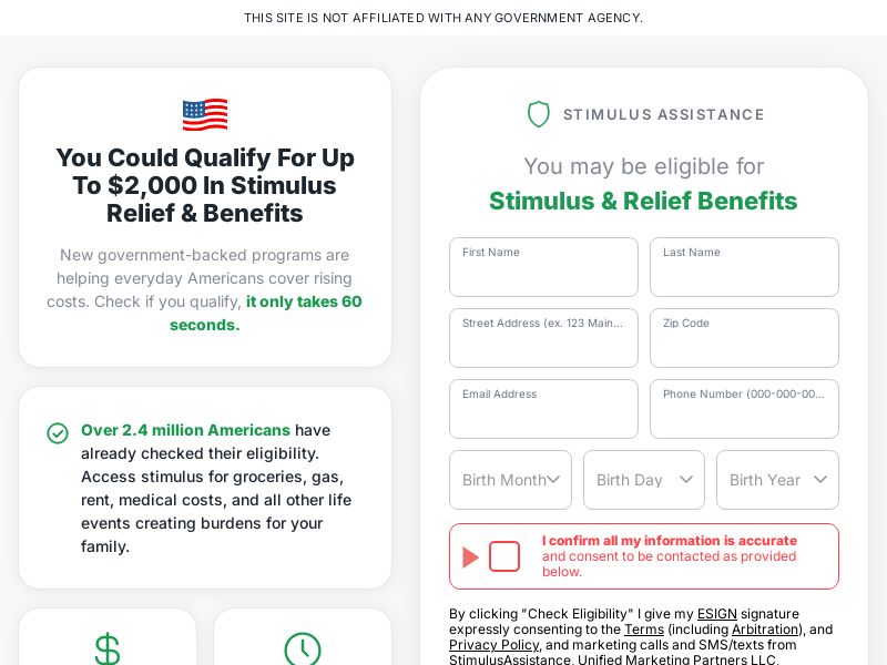 Stimulus Assistance