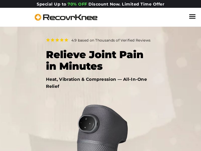 RecovrKnee - Product Page [US,UK] (Social,Banner,Native,Push,SEO,Search,Brand Bidding) - CPA