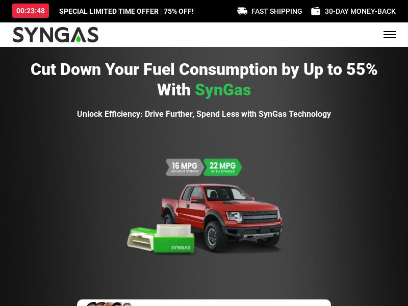 ! NEW OFFER - SynGas OBD Fuel Saver - DTC [UK] (Social,Banner,Native,Push,SEO,Search,Brand Bidding) - CPA