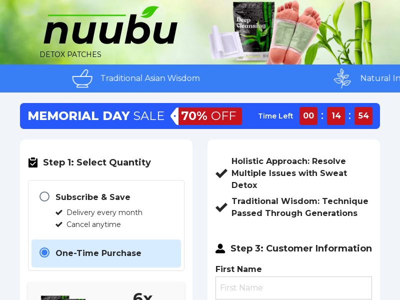 Nuubu Detox Foot Patches SUBSCRIPTION-DE/FR