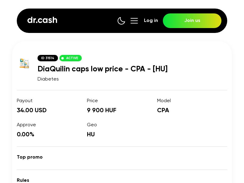 DiaQuilin caps low price