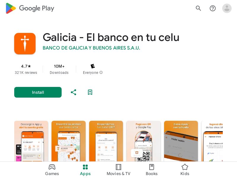 Galicia MOVE CPA AR MOBILE APPLICATION OFFER