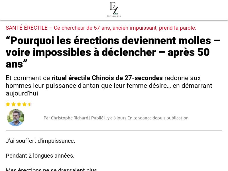 Dysfonction érectile - FR