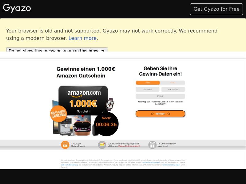 Amazon €1000 - CPL | DE