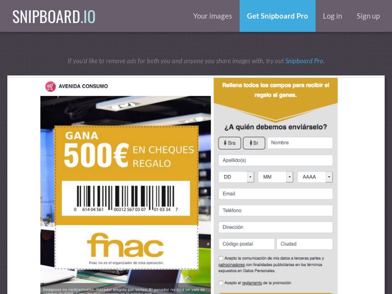 Avenida Consumo - FNAC 500 EUR ES - SOI