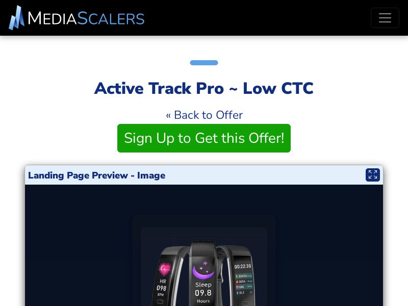 Active Track Pro ~ Low CTC {+Advertorial, DTC, Alt-Landers} [US, CA, AU, UK]