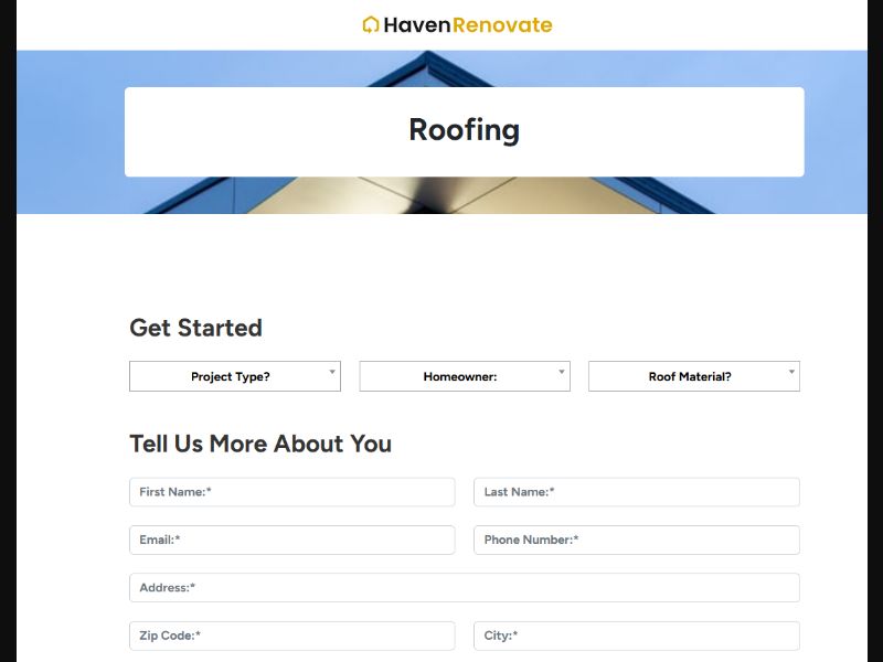 [WEB+MOB] HavenRenovate® - Roofing /US SOI RevShare