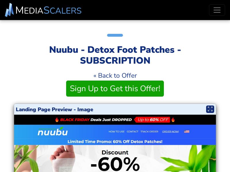 Nuubu - Detox Foot Patches - SUBSCRIPTION {+Advertorial, DTC, Multi-Lang} (Event Tracking) [US, DE, CA, AU, UK, FR, IL, +43 More]