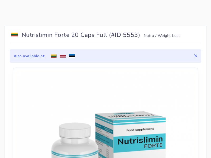 Nutrislimin Forte 20 Caps Full