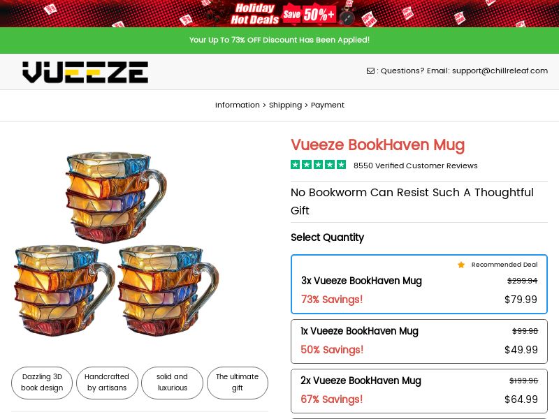 Vueeze BookHaven Mug SS - US/CA/UK/AU