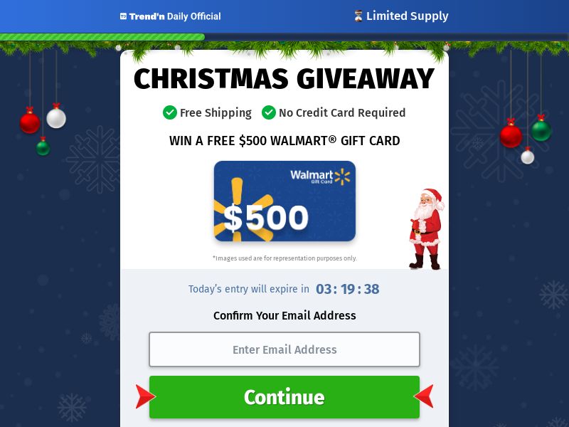 Trendndaily $500 Walmart gift card - Social - SOI | US