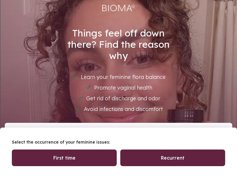 ! NEW OFFER - Bioma Probiotics Feminine Health - DTC [US] (Social,Banner,Native,Push,SEO,Search) - CPA {No BrandBidding}