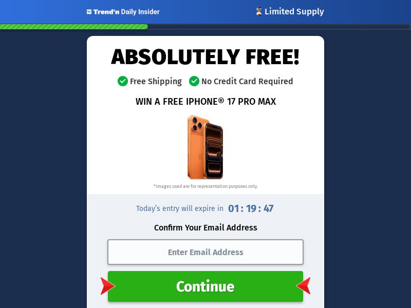 TrendnDaily (Email traffic only) - iPhone 17 Pro MAX - US