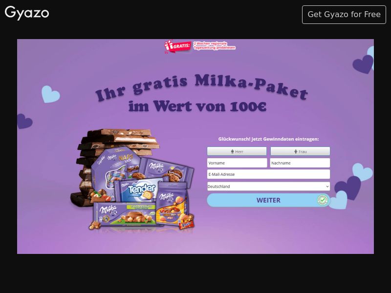 Milka Package 100€ (DE)