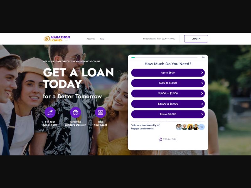 [WEB+MOB] Marathon Loans (up to $5,000) /US Revshare *EXCLUSIVE*