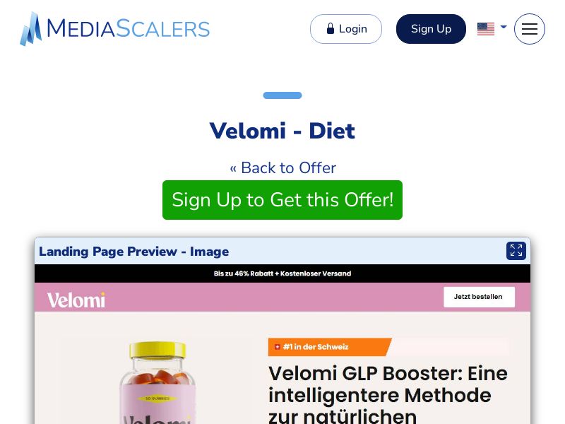 Velomi - Diet {+DTC, Alt-Landers, Quiz} (Event Tracking) [DE, CH]