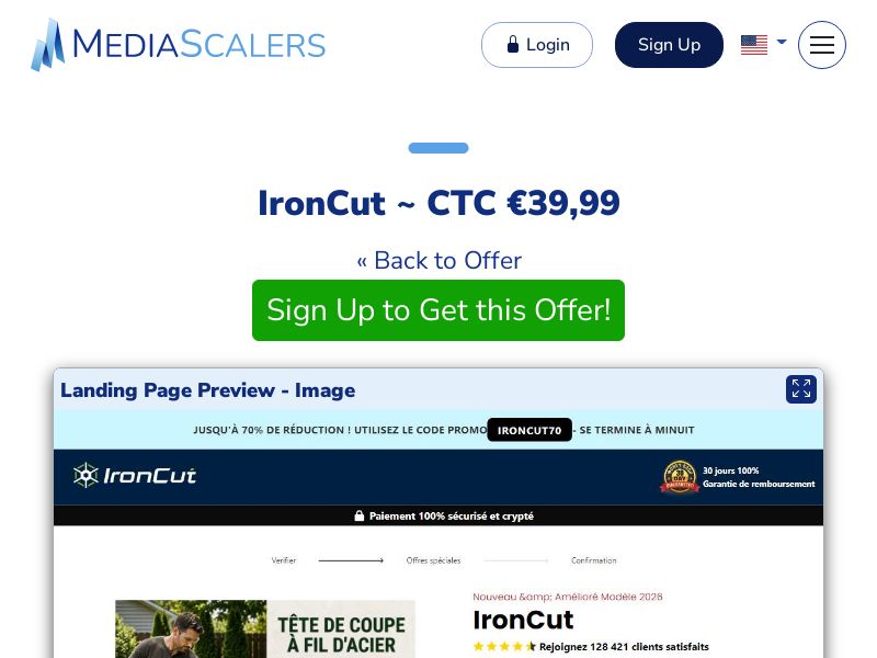 IronCut ~ CTC €39,99 (Event Tracking) [FR]