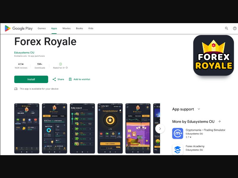 Forex Royale Android Prelander [ML] - CPI