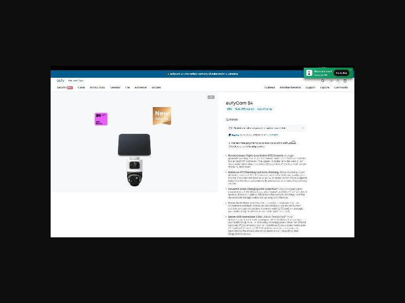 Eufy - eufyCam S4 Camera - CPS (US)