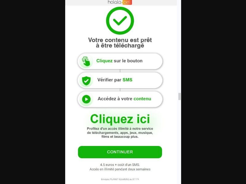 36755 - FR - [MOB] - Holala Download - one-off - Click2SMS