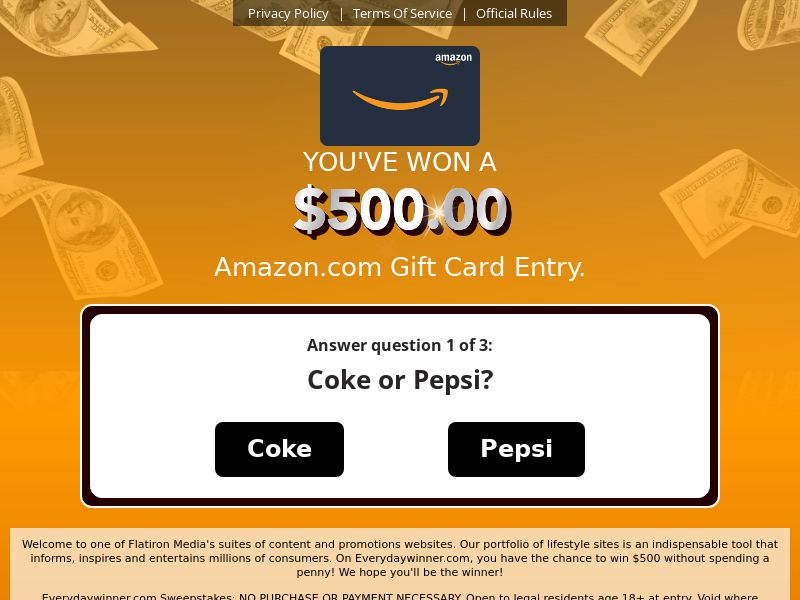 Everyday Winner Amazon $500 Gift Card