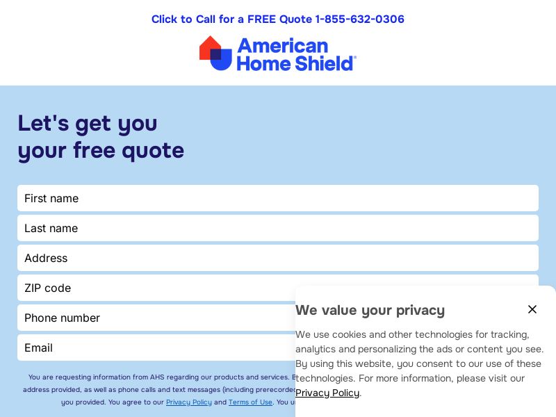 American Home Shield - Email only