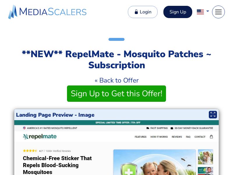 RepelMate - Mosquito Patches ~ Subscription (Event Tracking) [US, DE, CA, AU, UK, FR, IL, +229 More]