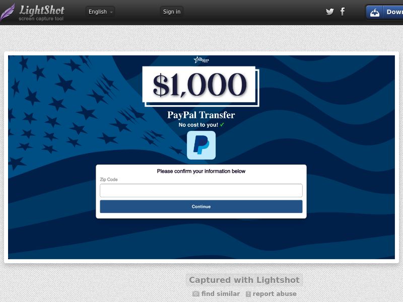 MyAmericanPrizes $1K PayPal new design SOI [US]