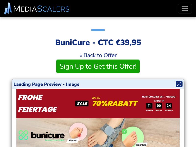 BuniCure - CTC €39,95 {+DTC, Alt-Landers} (Event Tracking) [DE, AT]