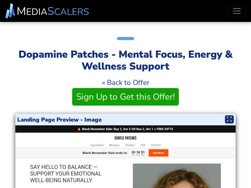 Dopamine Patches - Mental Focus, Energy & Wellness Support [US, DE, CA, AU, UK]