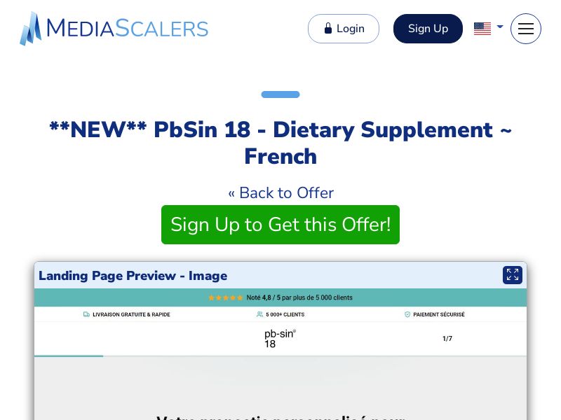 PbSin 18 - Dietary Supplement ~ French {+DTC} [FR, BE]