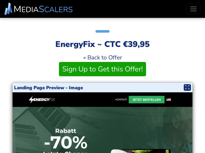 EnergyFix ~ CTC €39,95 {+Advertorial, DTC, Alt-Landers} (Event Tracking) [DE, AT]