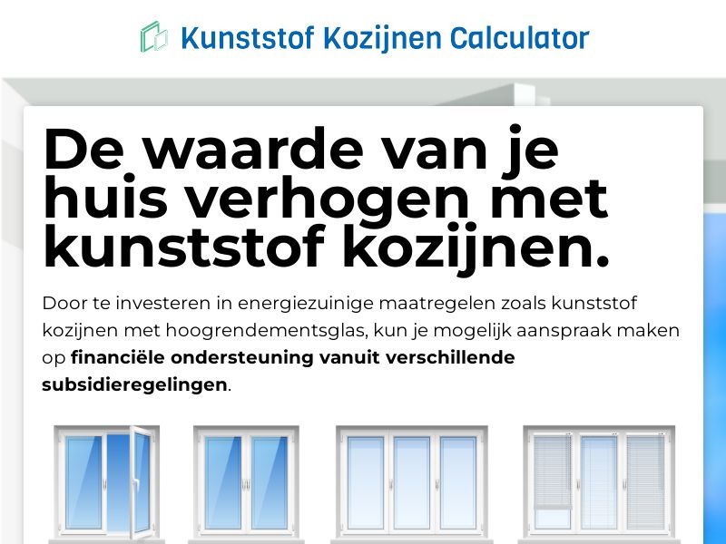 Home Improvement Kozijnen calculator - CPL | NL