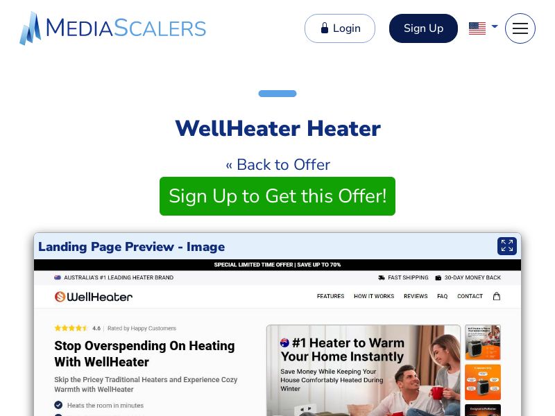 WellHeater Heater {+Advertorial, DTC, Alt-Landers} (Event Tracking) [US, DE, CA, AU, UK, FR, IL, +232 More]