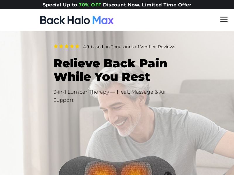 ! NEW OFFER - Back Halo Max - Product Page [US,UK,AU] (Social,Banner,Native,Push,SEO,Search,Brand Bidding) - CPA