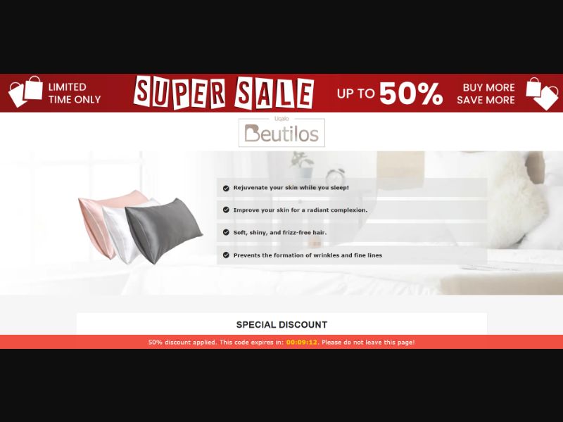 [WEB+MOB] Uqalo Beutilos – Silk Pillowcase /International (112 GEOs) CPS *FB/TT/Google/Taboola Pixel* [Approval Required]