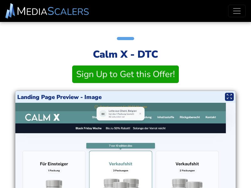 Calm X - DTC (Event Tracking) [IE]