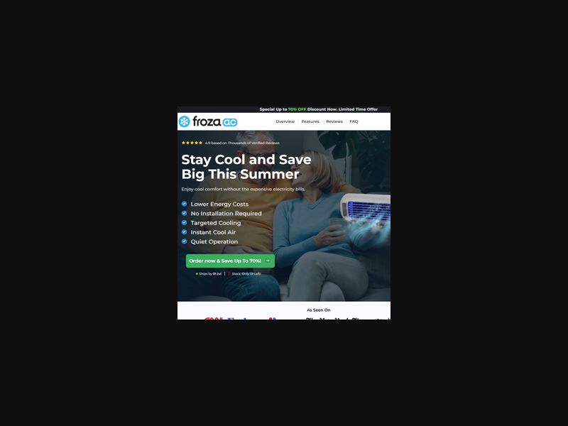 Froza AC - Product Page [Multi-GEO] (Social,Banner,Native,Push,SEO,Search,Brand Bidding) - CPA